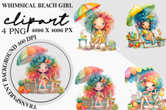 Whimsical Watermelon Girl Clipart Watercolor Png Product Image 1