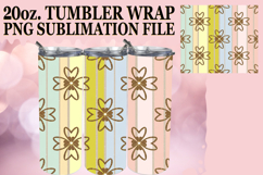 Dreamy Reflections 20oz tumbler wrap, Gold Flower Product Image 1