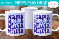 Mama Mug Wrap sublimation PNG, Mother's day coquette mug PNG Product Image 2