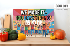 100 days of school Cutting Board PNG Design, Teacher PNG Product Image 1