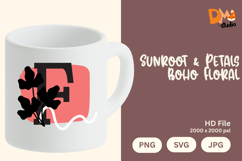 Sunroot &amp; Petals Boho Floral Monogram Product Image 1