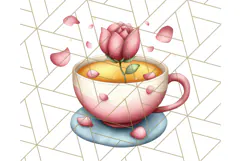 Princess Tea Party PNG Clipart with Teacups & Fancy Treats Product Image 4