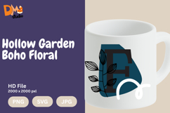 Hollow Garden Boho Floral Monogram Product Image 1