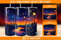 Northern Lights Tumbler Wrap Designs, Sublimation Wrap Product Image 1