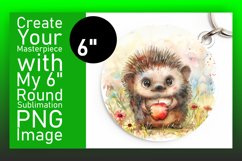 Sweet Watercolor Critters and Flowers Keychain PNG Product Image 1