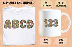 Autism Awareness Doodle Letters Puzzle Piece Alphabet PNG Product Image 6