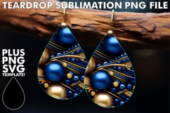 Exquisite Colorful Pearl Earring Sublimation Art Product Image 1
