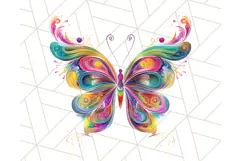Colorful Butterfly Clipart PNG Clipart, Rainbow Butterfly Product Image 4