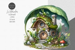 Fairy cottage clipart, Fantasy clipart Product Image 1