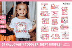15 Funny Halloween Toddler Shirt Quote SVG Bundle V1 Product Image 1