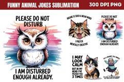 Funny animal Jokes Sublimation PNG Product Image 1