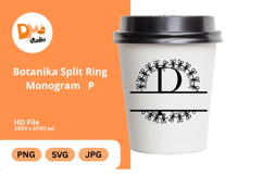 Botanika Split Ring Monogram Product Image 1