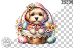 Easter Dog Sublimation - Easter Clipart PNG Design Product Image 1