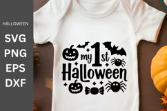 Halloween SVG, My 1st Halloween, Halloween Silhouette Product Image 1