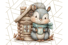 Cozy Cabin Critters Clipart PNG, Fall Animal Png Product Image 4