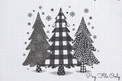 Black White Plaid Christmas PNG Product Image 1