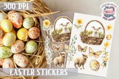 Spring sticker Sheet Easter Props Flowers Eggs Lamb Golden Product Image 1