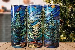 Christmas Stained Glass Trees Tumbler Design Product Image 1