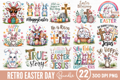 Retro Easter Day Sublimation Bundle PNG Product Image 1