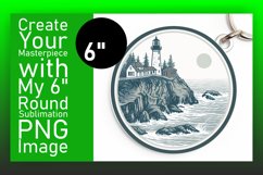 Sublimation Ornament - Round Landscape Design Product Image 1