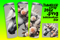 VIBRANT Sublimation Tumbler Design , Horse Product Image 1