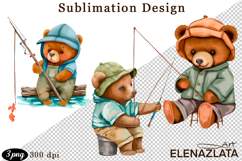 Teddy Bear Sublimation, Sea Bear PNG design Product Image 1