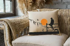 Cowboy silhouette svg, Arizona desert svg cut, Country farm Product Image 7