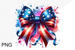 4th of July Big Bow Ribbon - Sublimation PNG Product Image 1