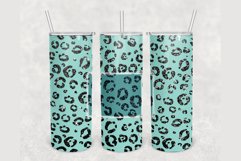 Personalized Emerald Green Leopard Print 20oz skinny tumbler Product Image 1