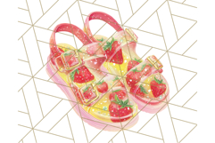Strawberry Red Lemon Yellow Summer Clipart PNG, Summer Icons Product Image 4