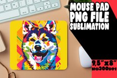 Artful Abstract Dog Mouse Pad Sublimation PNG Product Image 1