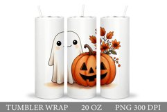 Cute Ghost Tumbler Sublimation. Cute Ghost Sublimation Product Image 1