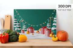 Winter Christmas Wonderland Cutting Board PNG Sublimation Product Image 1