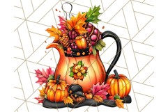 Fall Cottagecore Kitchen Clipart, Cozy Autumn Kitchen PNG Product Image 4