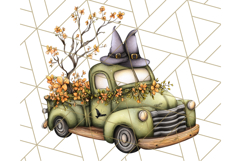 Halloween Cottagecore Truck PNG Clipart, Fall Style Clip Art Product Image 4