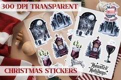Christmas Sticker Sheet Gothic Dark Winter Holiday PNG Product Image 1