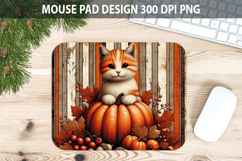 Cat Mouse pad Sublimation - Thanksgiving PNG Design Product Image 1
