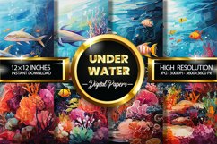 Underwater Digital Papers - 04 Variations Product Image 1