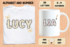 Romantic Regency Floral Alphabet PNG Letters &amp; Numbers Product Image 6