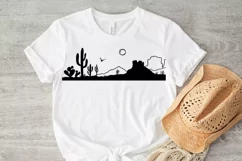 Arizona Desert svg, Cactuses silhouette Clipart svg, png cut Product Image 5