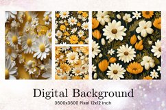 Flower Pattern Background Wallpaper Digital Paper_16 Product Image 1