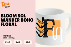 Bloom Sol Wander Boho Floral Monogram Product Image 1