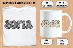 Checkerboard Alphabet Letters &amp; Numbers Clipart PNG 300DPI Product Image 6