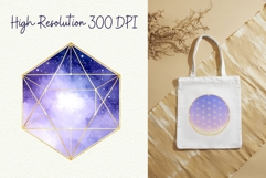 Sacred Geometry PNG Celestial Clipart Watercolor Product Image 6