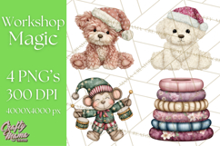 Santa’s Workshop Toys Christmas Clipart PNG Product Image 1