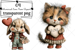 Whimsical Love Paws Clipart Watercolor PNG Product Image 1
