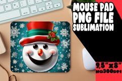 Winter Bliss Snowman Themed Mouse Pad Art Product Image 1