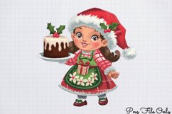 Cute Watercolor Christmas Farm Clipart Bundle PNG Product Image 17