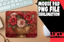 Fresh Flower Sublimation Mouse Pad Designs Spring PNG Product Image 1