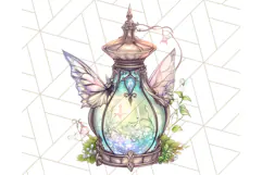 Gothic Fairy & Potion Clipart, Dark Fantasy PNG Printable Product Image 4